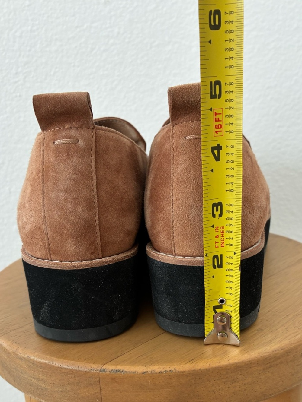 Eileen Fisher Suede Platform Loafers - Picture 5 of 10